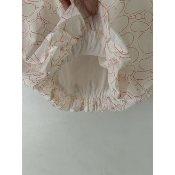 NWT Coco Au Lait White Orange Circle Ballon Skirt Dress Ruffle Neckline Size 3Y - Picture 3 of 6